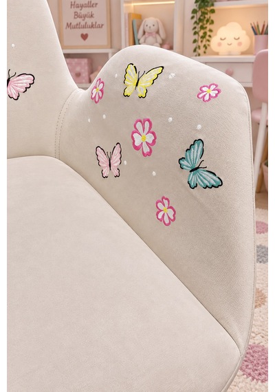 Unicorn Kids Çalışma Koltuğu Krem