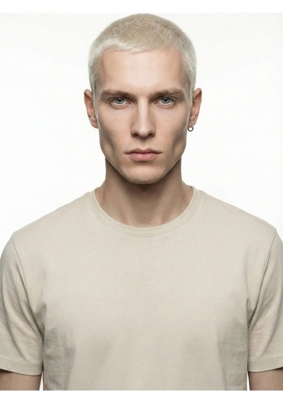 Regular Fit Erkek Tshirt K.kol Light Beige