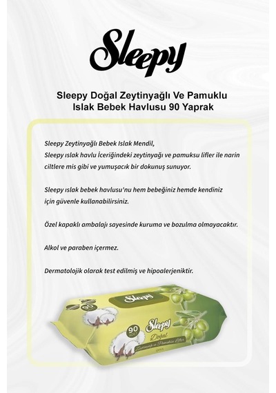 Sleepy Doğal Zeytinyağlı Ve Pamuklu Islak Bebek Havlusu 90 Yaprak 5 Al 4 Öde Ve Rosie Pamuk