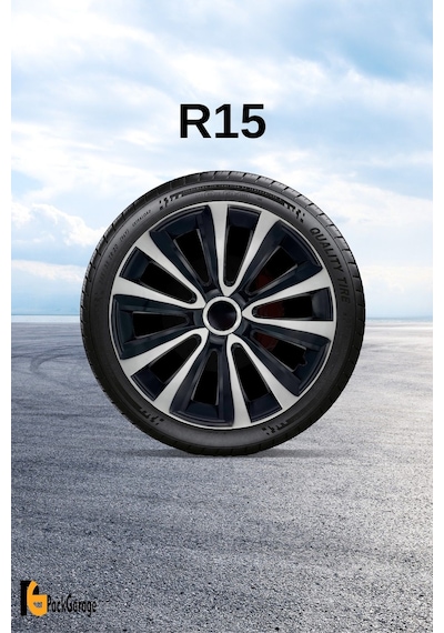 Renault Clio 3 15'' İnç Jant Kapağı 4 Adet Siyah Gri C121