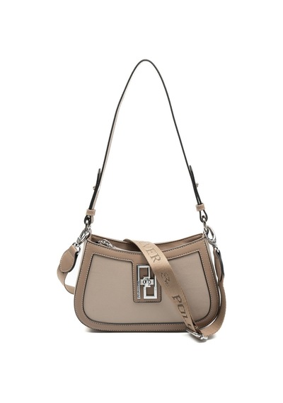 Silver Polo Sp1132 Kadın Çapraz Çanta Düz Koyu Bej-latte