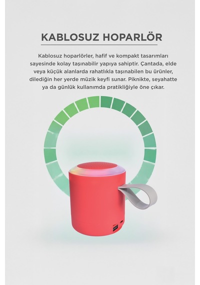Bluetooth Hoparlör Sd Usb Destekli Taşınabilir Speaker D24