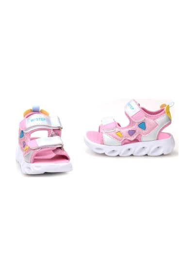 Papuçcity Vetta 03155 Ortopedik Kız Çocuk Bebe Yazlık Işıklı Sandalet Pembe