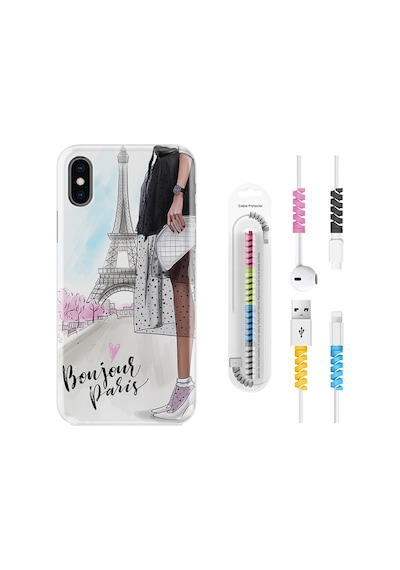 Apple Uyumlu iPhone XS Max Kılıf Kablo Koruyuculu Yeşil Mermer