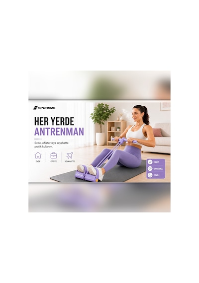 2 Tüplü Body Trimmer Direnç Lastikli Mekik Ve Ev Egzersiz Aleti - Kadınlar Ve Yeni Başlayanlar İçin Mor