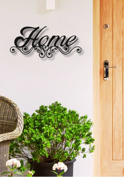 Home Yazısı Metal Duvar Dekoru