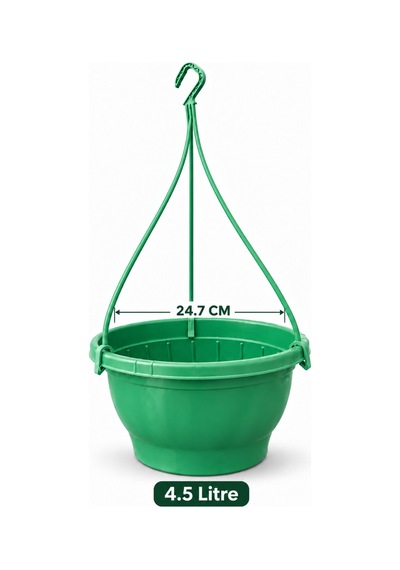 Yeşil Askılı Saksı 4.5 Lt 24.7 X 15.2 Cm / 60 Cm