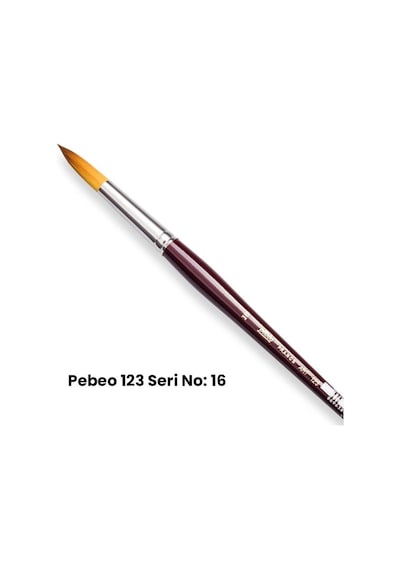 Pebeo 123 Seri Sentetik Yuvarlak Uçlu Fırça No 16