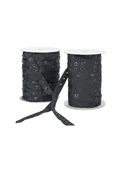 3lü Badi Çıtçıt Şerit- 1 Metre-siyah