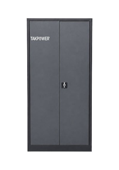 Takpower 2 Kapaklı Metal Dolap - 198 Lik Dosya Dolabı Antrasit Gri