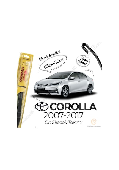 İnwells Hibrit Silecek Takımı Toyota Corolla 2007-2017 İle Uyumlu