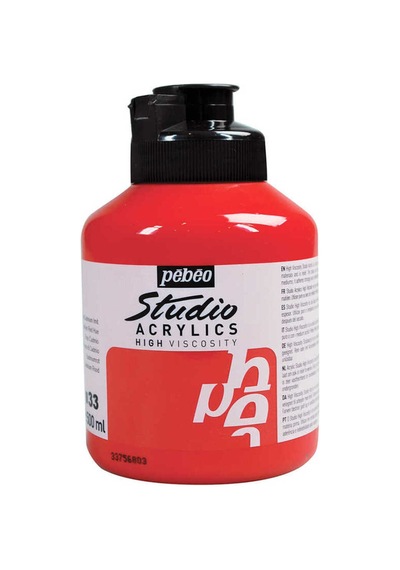 Studio Akrilik Boya 500ml Kavanoz 171-33 Cadmium Red No Color
