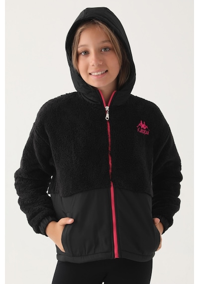 Kappa Siyah Fermuarlı Peluş Erkek Çocuk Sweatshirt 5274-40870