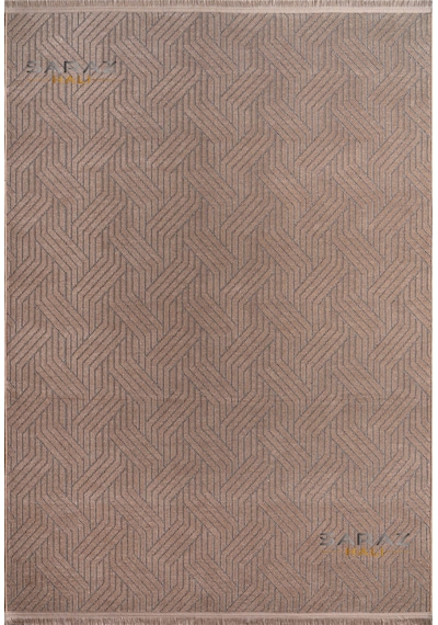 Bohem Saçaklı Kaymaz Dokuma Kilim Salon Halısı Mutfak Halısı Balkon Özel Ölçü Yolluk Krem Vizon
