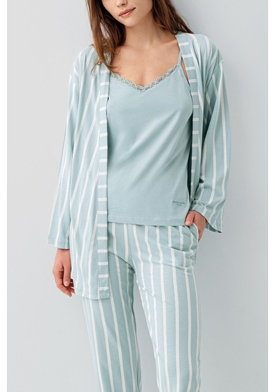 Pierre Cardin Kadın Yeşil 3lü Pijama Takım Pc9154-s-v1 Yeşil