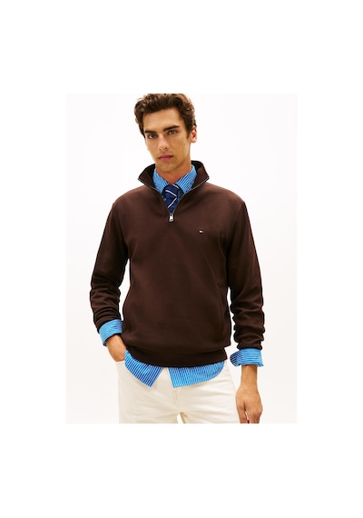Tommy Hilfiger Mw0mw36510 Essential Erkek Sweatshirt Kahverengi