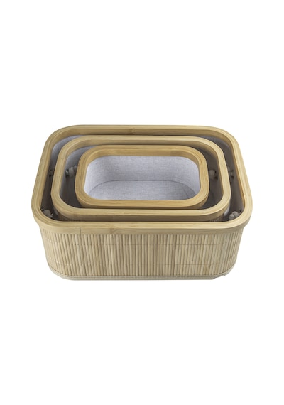 Decolove Bambu Çok Amaçlı Üçlü Sepet