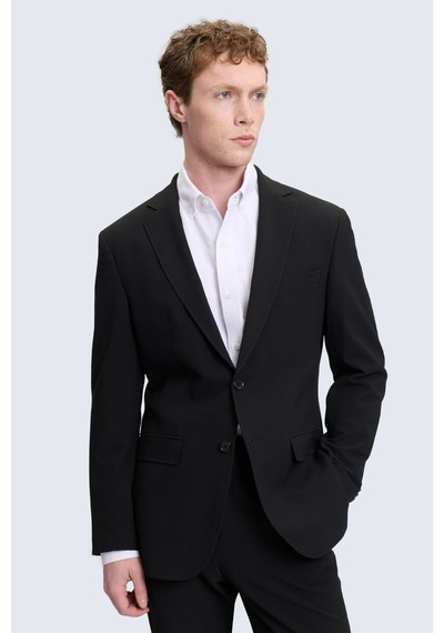 Hatemoğlu Siyah Slim Fit Mono Yaka Casual Takım Elbise