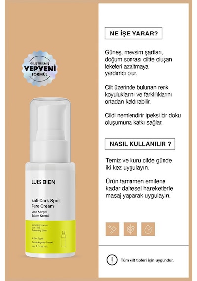 Luis Bien Leke Karşıtı Cilt Bakım Kremi 50 ML