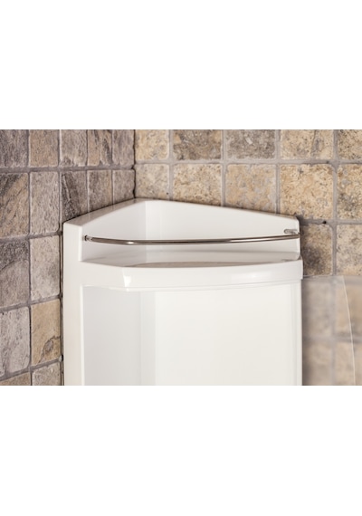 Primanova Banyo Köşe Rafı Kapaklı Şeffaf S05-16
