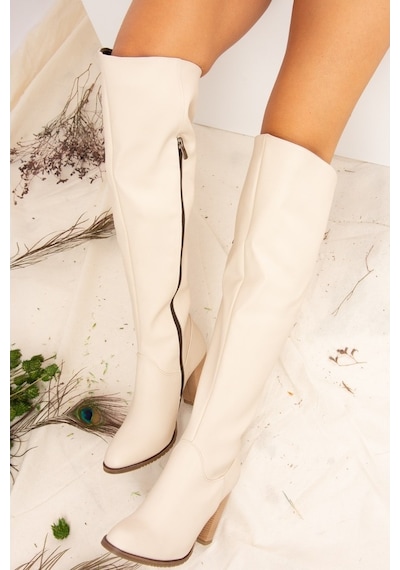 Fox Shoes Bej Kadın Çizme A654018009