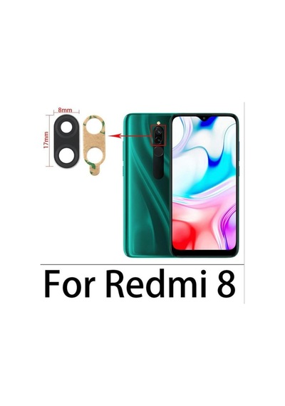 Xiaomi Redmi 8 Arka Kamera Camı Lens Yapışkanlı İnd01271