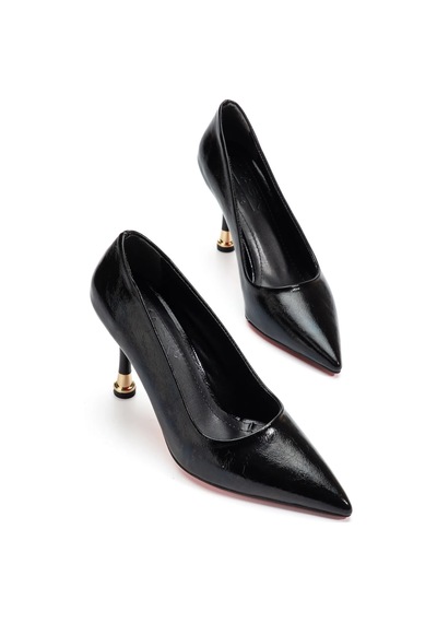 Ketrin Stiletto Rugan Ayakkabı Siyah