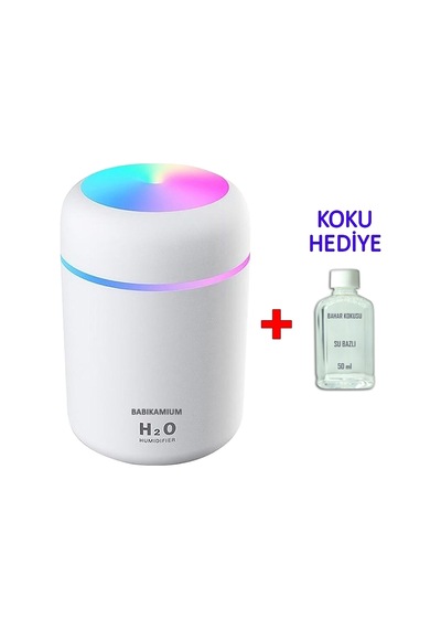 Babikamium Hava Nemlendirme Buhar Makinesi Beyaz + Su Bazlı Bahar Kokusu 50 ML