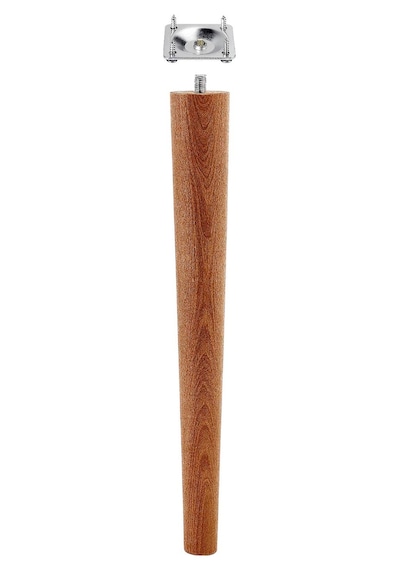 Ahşap Ayak 45 Cm Açık Meşe M8 Civatalı Bağlantı Aparatlı Mobilya Tabure Sehpa Masa Destek Ayağı Açık Meşe