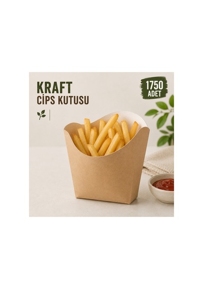 Kraft Cips Kutusu 1750 Adet Karton Atıştırmalık Servis Kutusu - 917658785