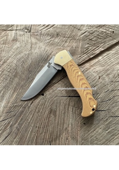 Dmr 4116n Çakı Özel Çelik Çakı Cep Çakısı Kamp Çakısı Carbon Çelik 19cm Sarı