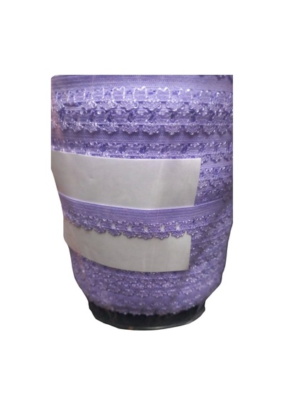 Çamaşır Lastiği Dantelli 1 Cm 1 Metre Açık Mor