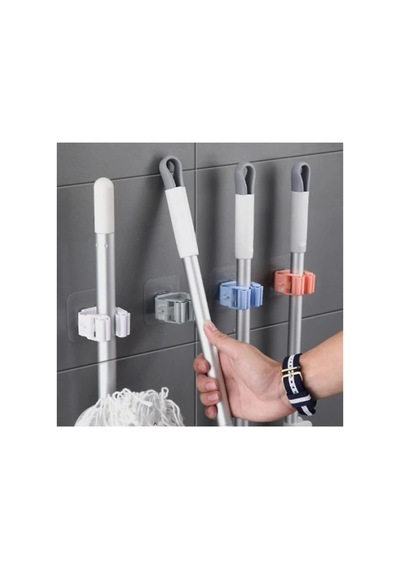 Herşeytrend Yapışkanlı Mop Tutucu Seti 4 Adet Çok Renkli