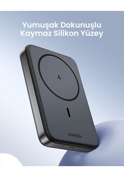 Ugreen 10.000 Mah 20w Magsafe Wireless Kablosuz Hızlı Powerbank, Siyah, 25919