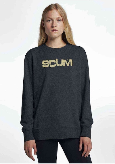 Scum Baskılı Füme Antrasit Kadın Sweatshirt