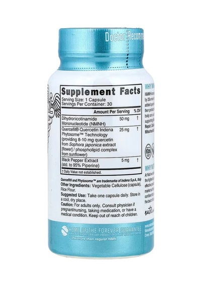 Nutri Nmnh Dihydronicotinamide Mononucleotide 30 Vegan Capsules