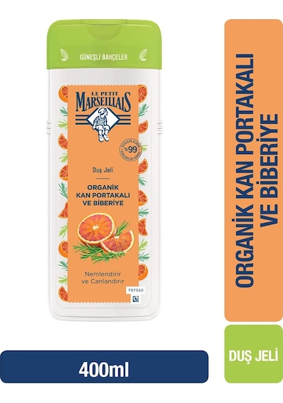 Le Petit Marseillais Organik Kan Portakalı ve Biberiye Duş Jeli 400 ML