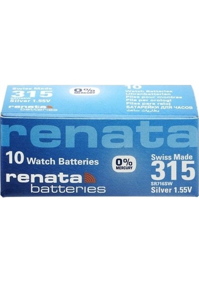 Renata 315 Sr716sw 1.55v Alkalin Saat Pili 10 Adet