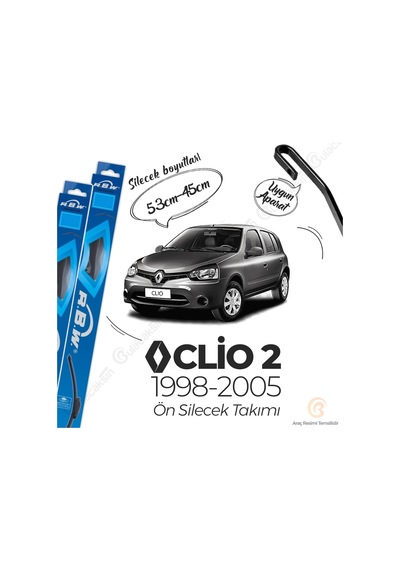 RBW Renault Clio 2 1998 - 2005 Ön Muz Silecek Takım