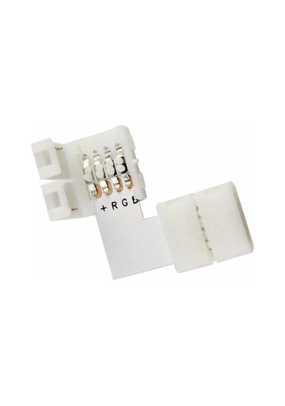 1 Adet 4 Pin L Dönüş 3 Çipli Şerit Led Ekleme Aparatı 5050 Rgb L Birleştirme