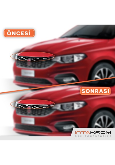 intakrom Fiat Egea Krom Üst Ön Panjur Çıtası 2015 - 2019 - Hb - Sd N11.4499