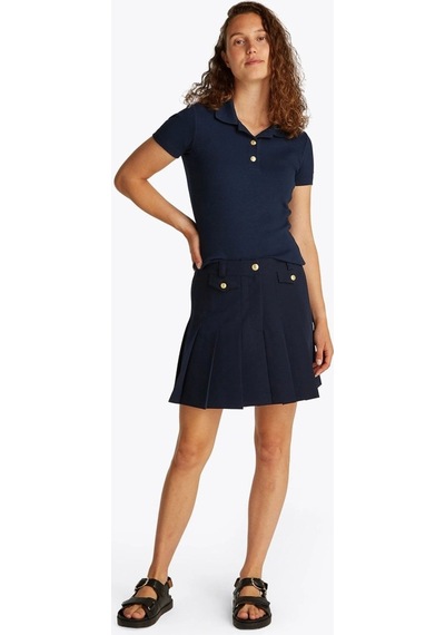 Tommy Hilfiger Kadın Lacivert Polo T-shirt Lacivert