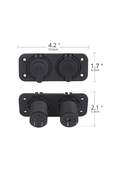 Su Geçirmez Çakmak ve Usb Söketi 1 Adet