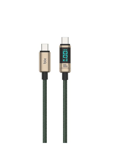 Bix BX09CC 100 W Type-C  Led Ekranlı Şarj ve Data Kablosu 1 M Bronz