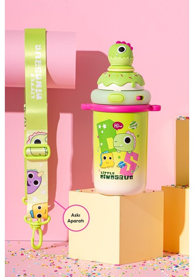Emsan Baby Dinosaur Termos Yeşil 450 Ml Yeşil