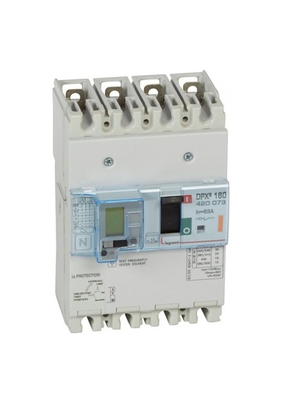 Legrand Dpx³ 160Serisi Kaçak Akımlı Kompakt Şalter 4 Kutup Icu:25Ka - 63A 400V Ac - 420073