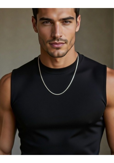 Gümüş Renk Çelik Küp Zincir Kolye - Unisex Box Chain Model 2026 Trend