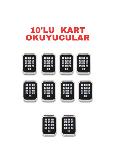 Sr-202 Em-w Proximity Kart Okuyucu Ip68 Şifreli Metal Kasa 2000 Kullanıcı Kapasiteli 125 Khz 10 Adet