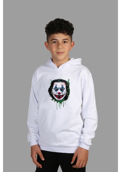 Raf Coll Çocuk Kapüşonlu Dijital Baskılı Sweatshirt Siyah