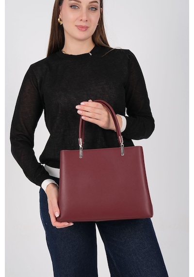 Silver Polo Sp1234 Kadın El Çantası Cilt Bordo-bordo